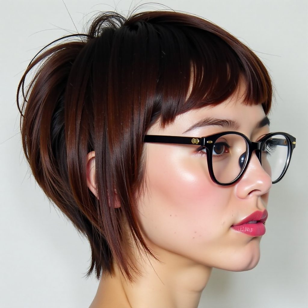 Trendy Cut with Spiky Texture for Older Women