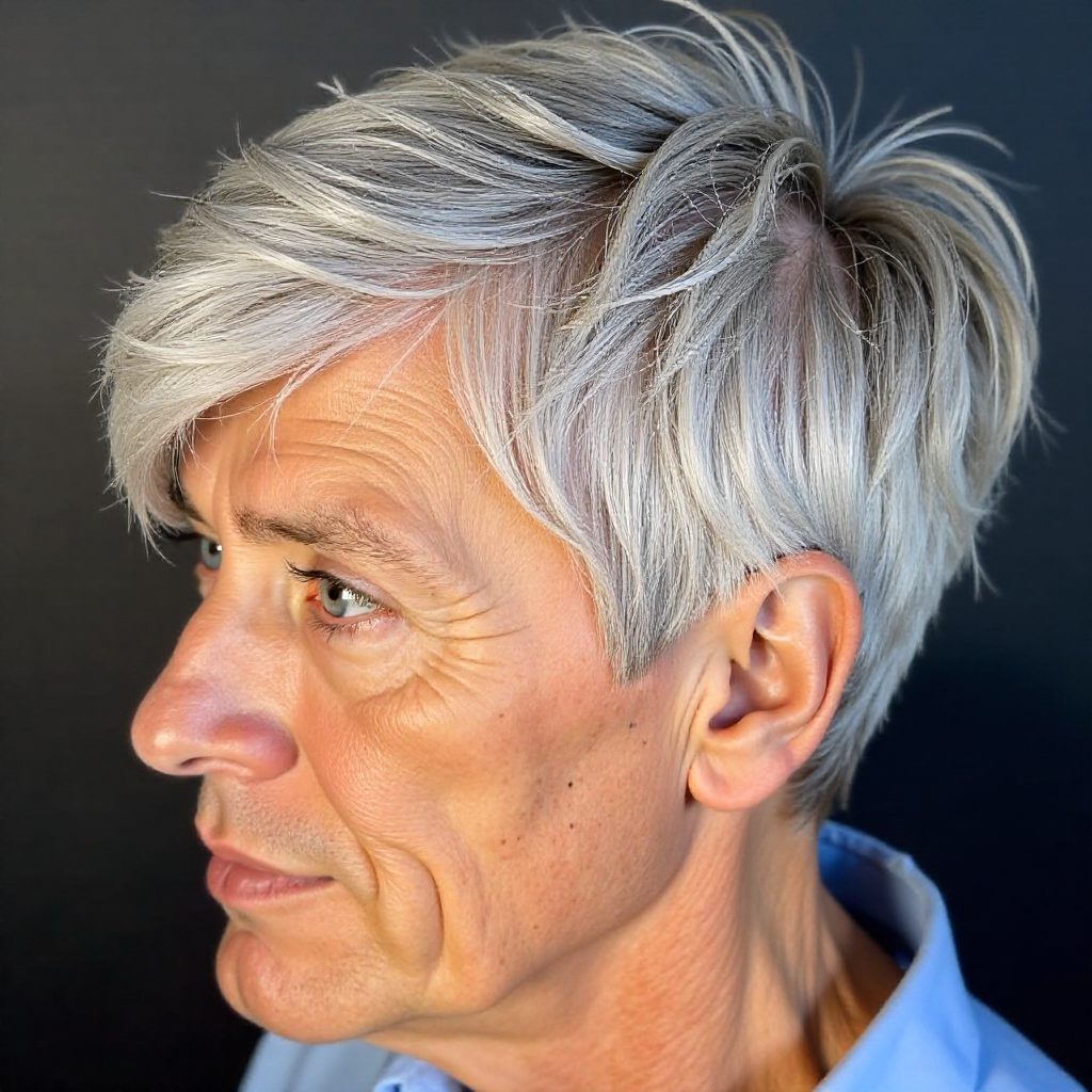 Neat Gray Pixie Cut