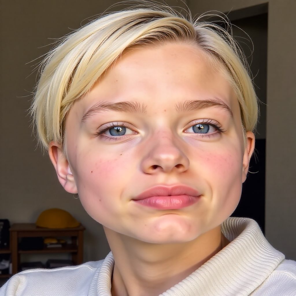 Short Blonde Haircut for Women with Thin Hair Type
