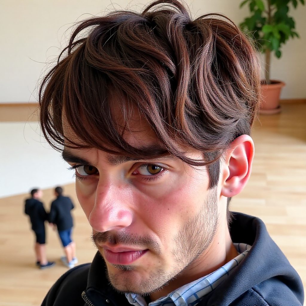Spiky Hair with Nape Undercut Design for over 60