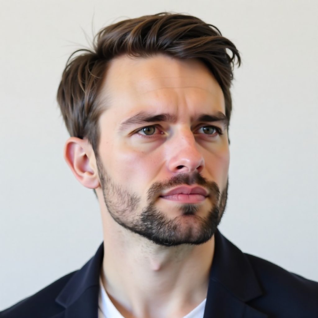 Side Swept Comb Over for Men with High Forehead