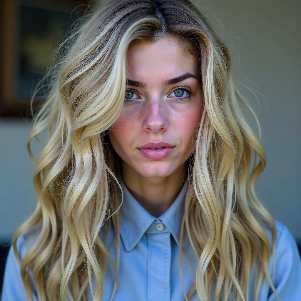 Stylish Medium Highlighted Haircut