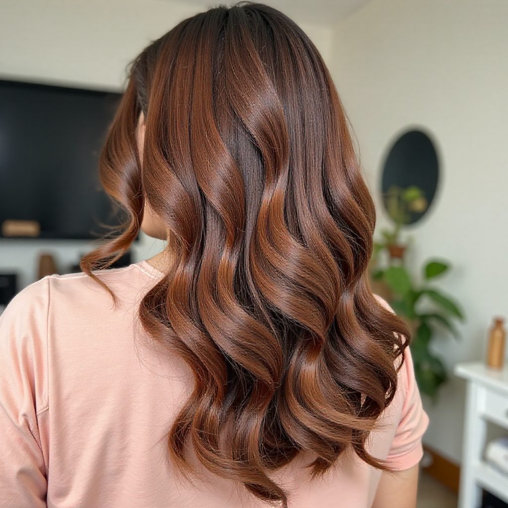 Vibrant Coppery Brown Hairstyle