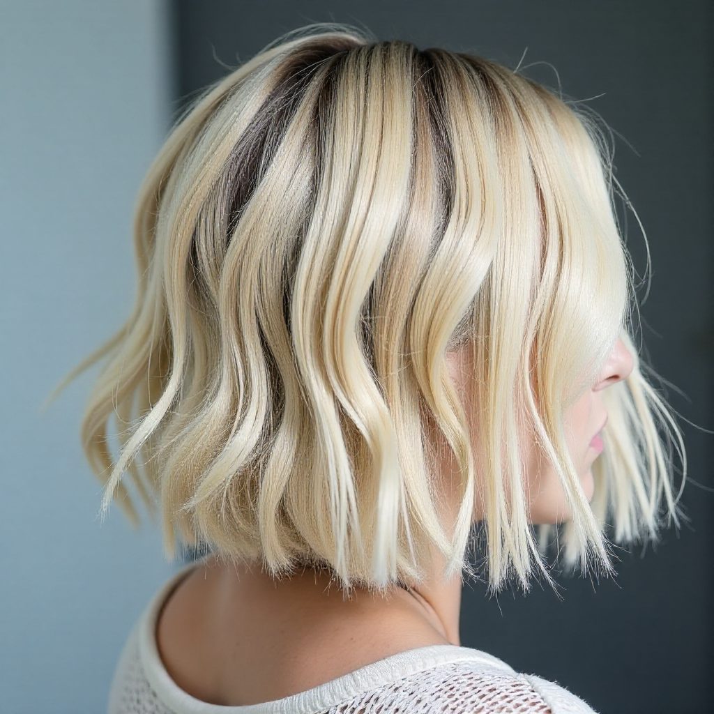 Blunt Cut with Babylights for Blondes