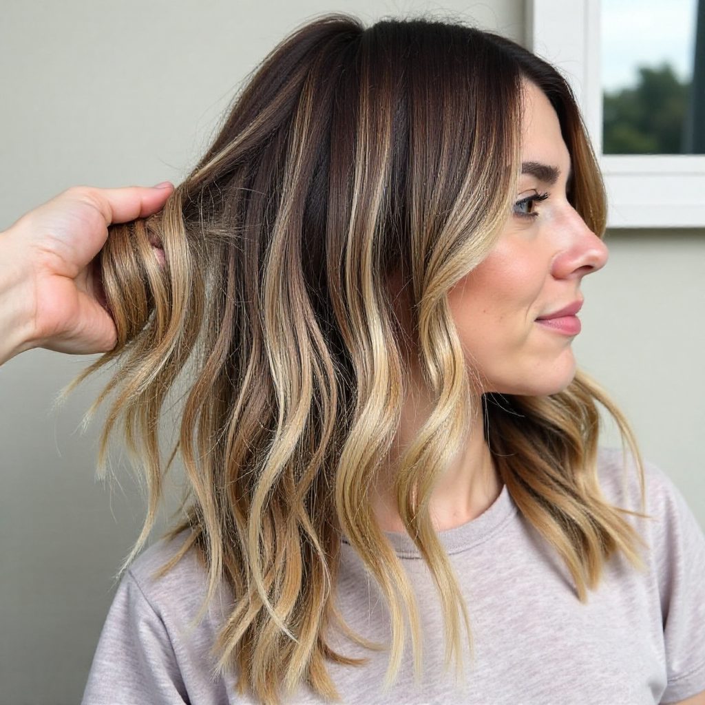 Melted Blonde Highlights for Brown Hair
