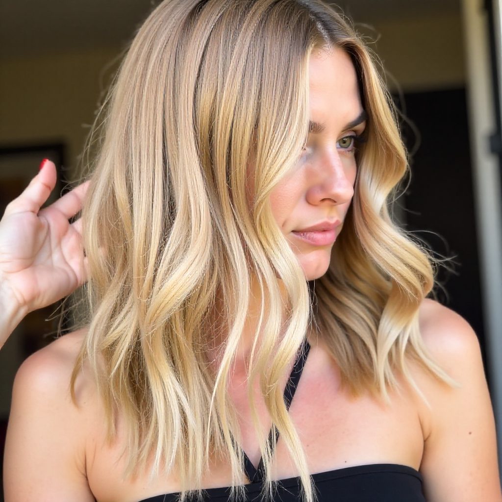 Cool Blonde Babylights for Thin Hair