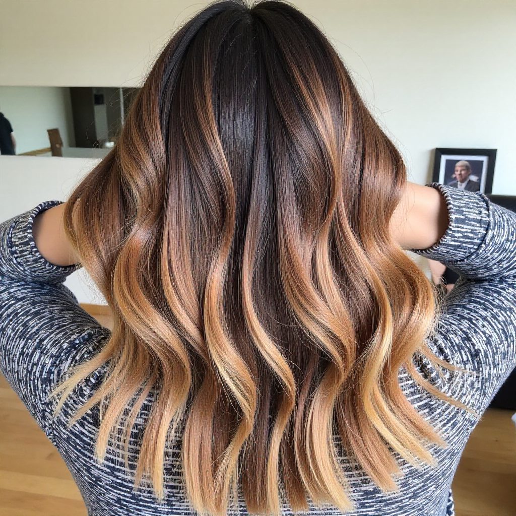 Brown Hair with Lavender Babylights