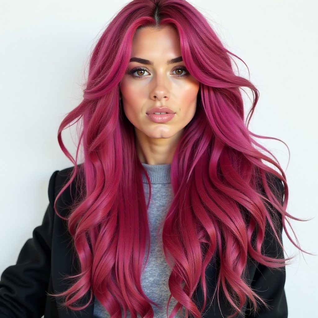 Bright Red Locks and Curls Style for Black Women