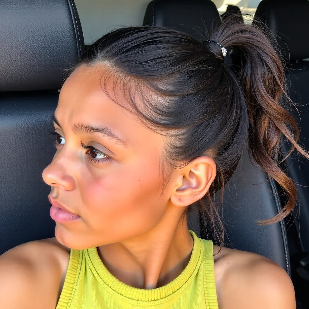 Cornrows with Beads into Wash and Go Natural Hair