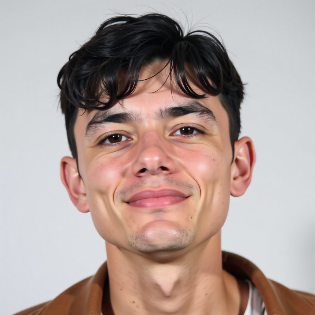 Men's Fringe Styled Both onto the Forehead and as a Quiff