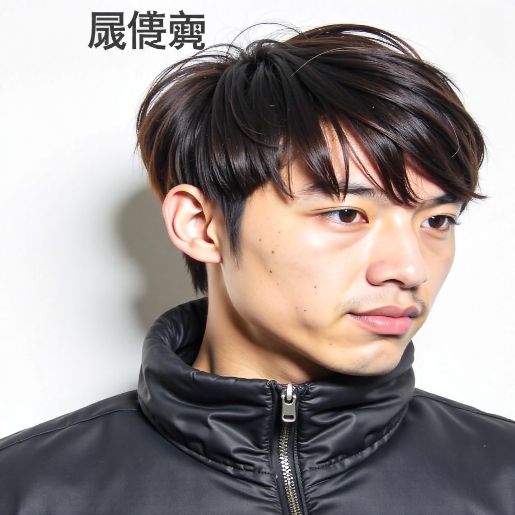 KPop Hairstyle with Forward Bangs