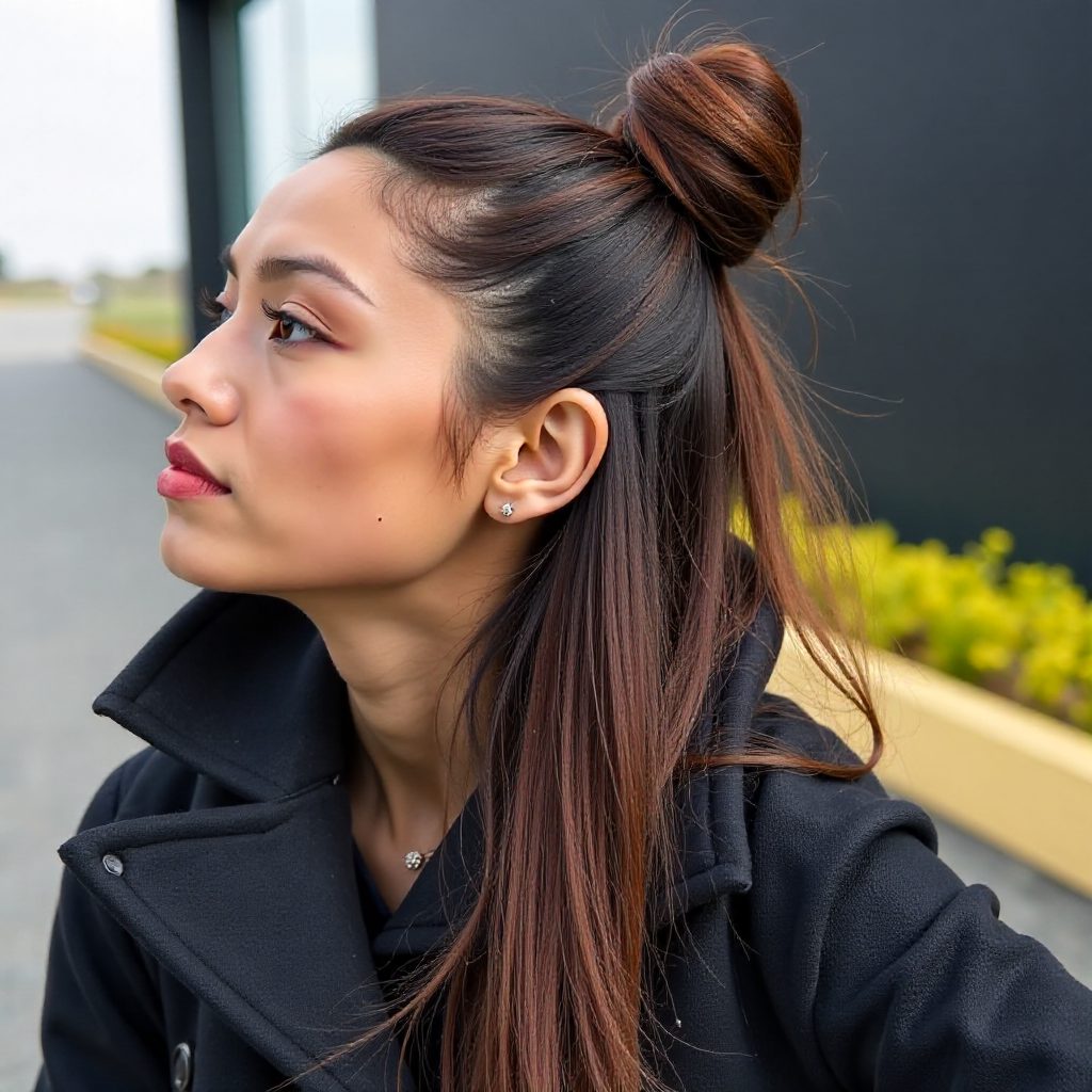 Tribal Braids into Ponytail with Curly Ends