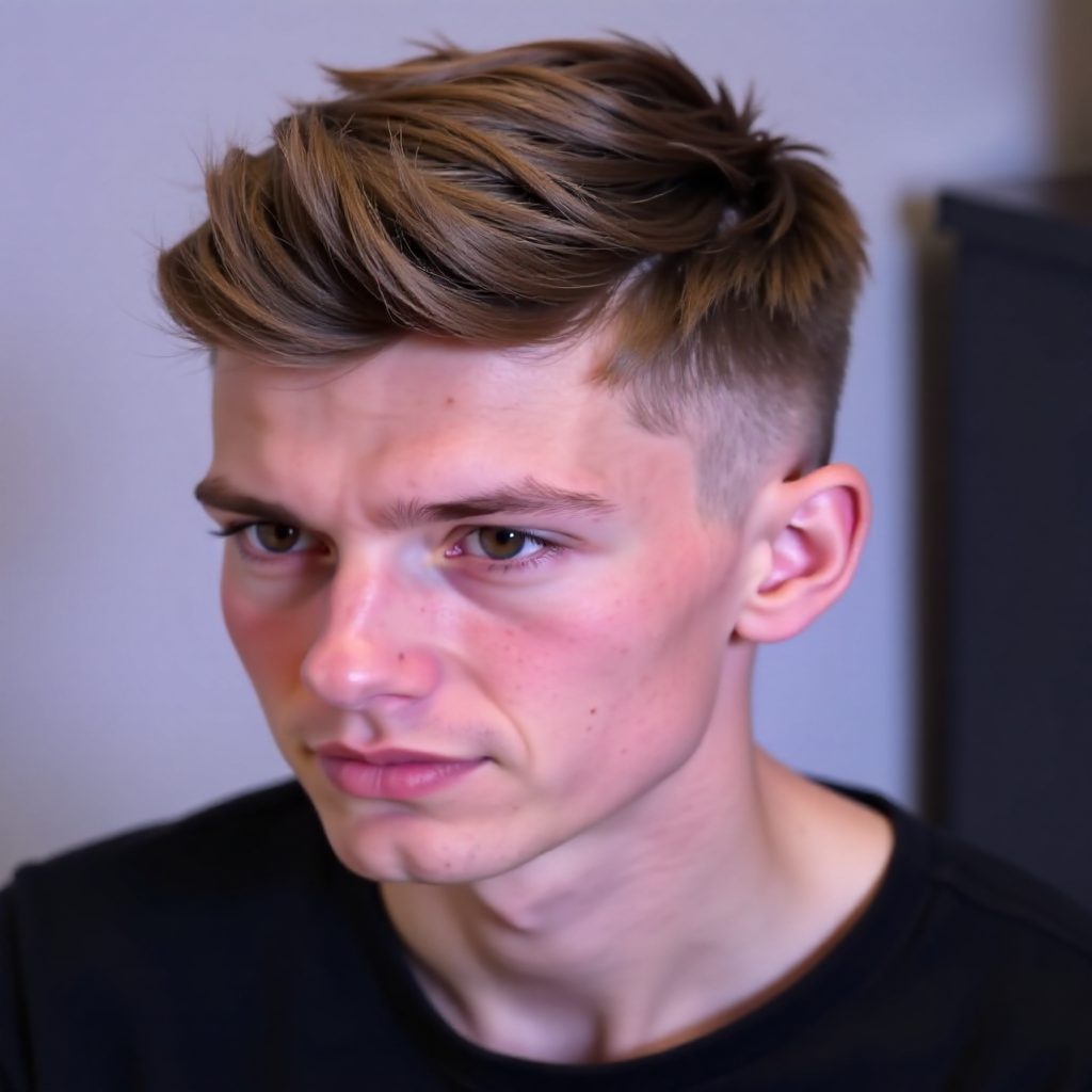 Chocolate Brown Hair with Short Side Swept Fringe