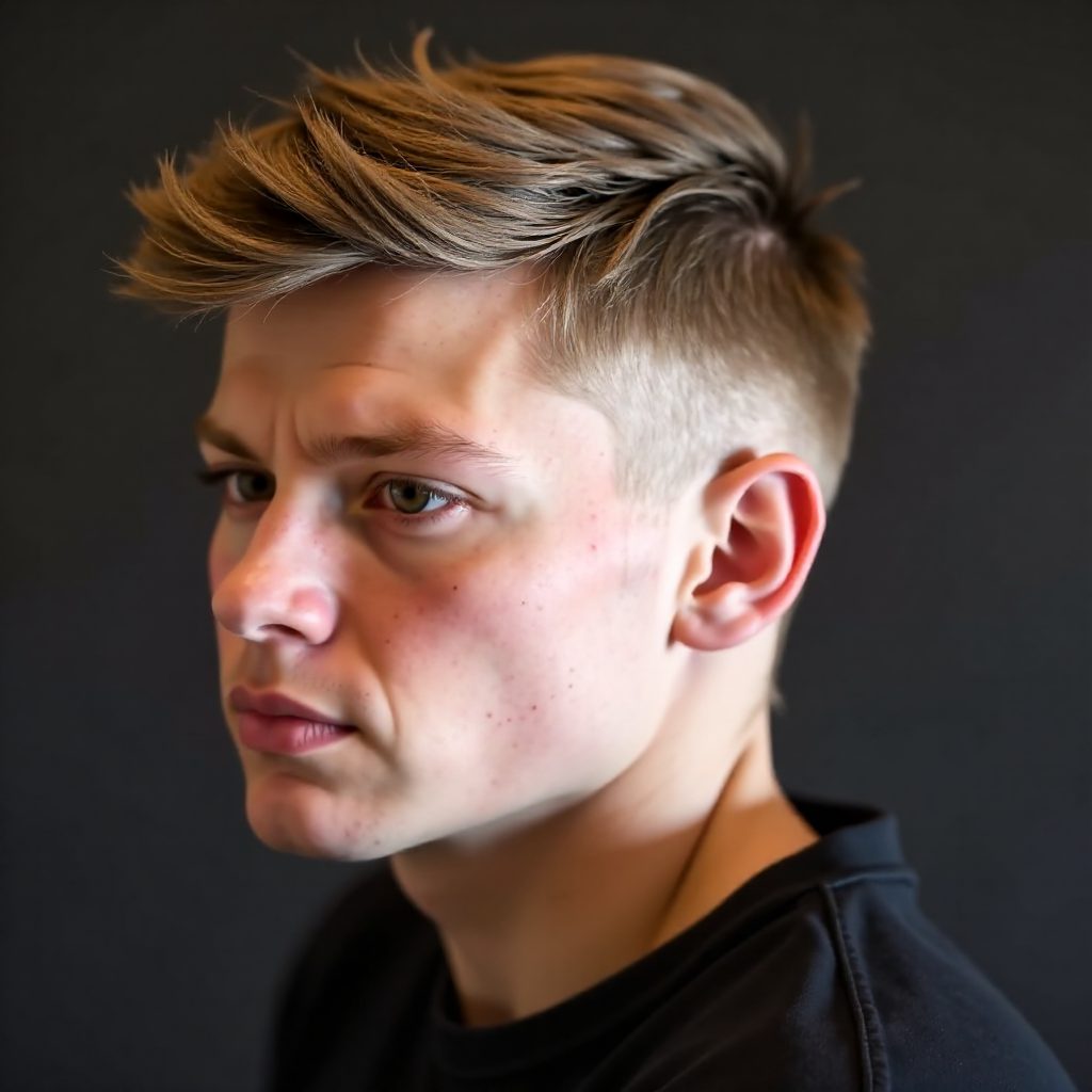 Disconnected Undercut Pointed Tip Fringe Hairstyle