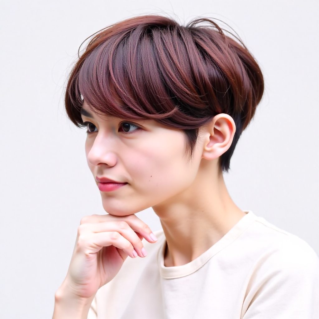 Berry Pixie with Bangs and Layers on Top
