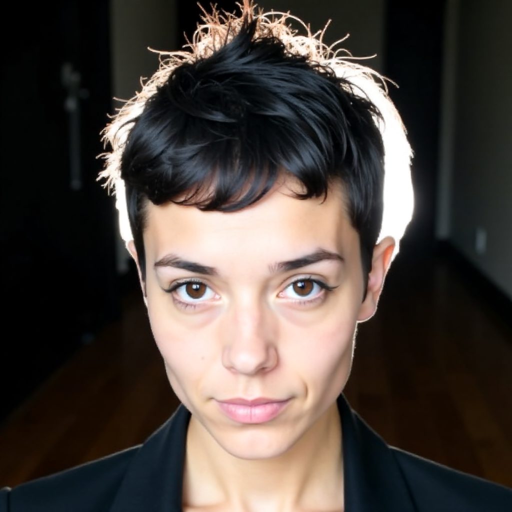 Short Textured Pixie with Baby Bangs