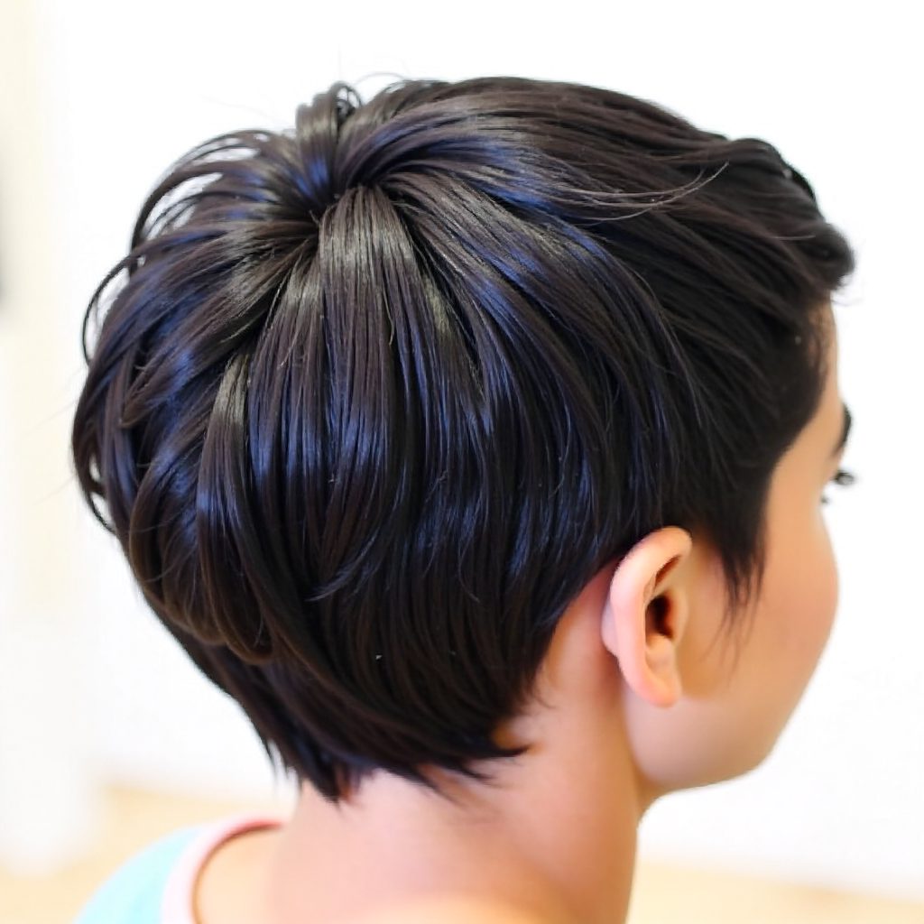 Low Maintenance Pixie for Thick Curls