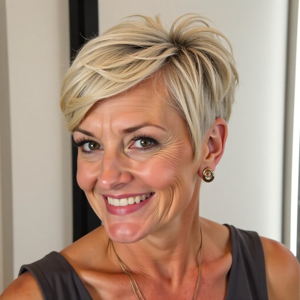 Short Spiky Pixie for Women Over 40