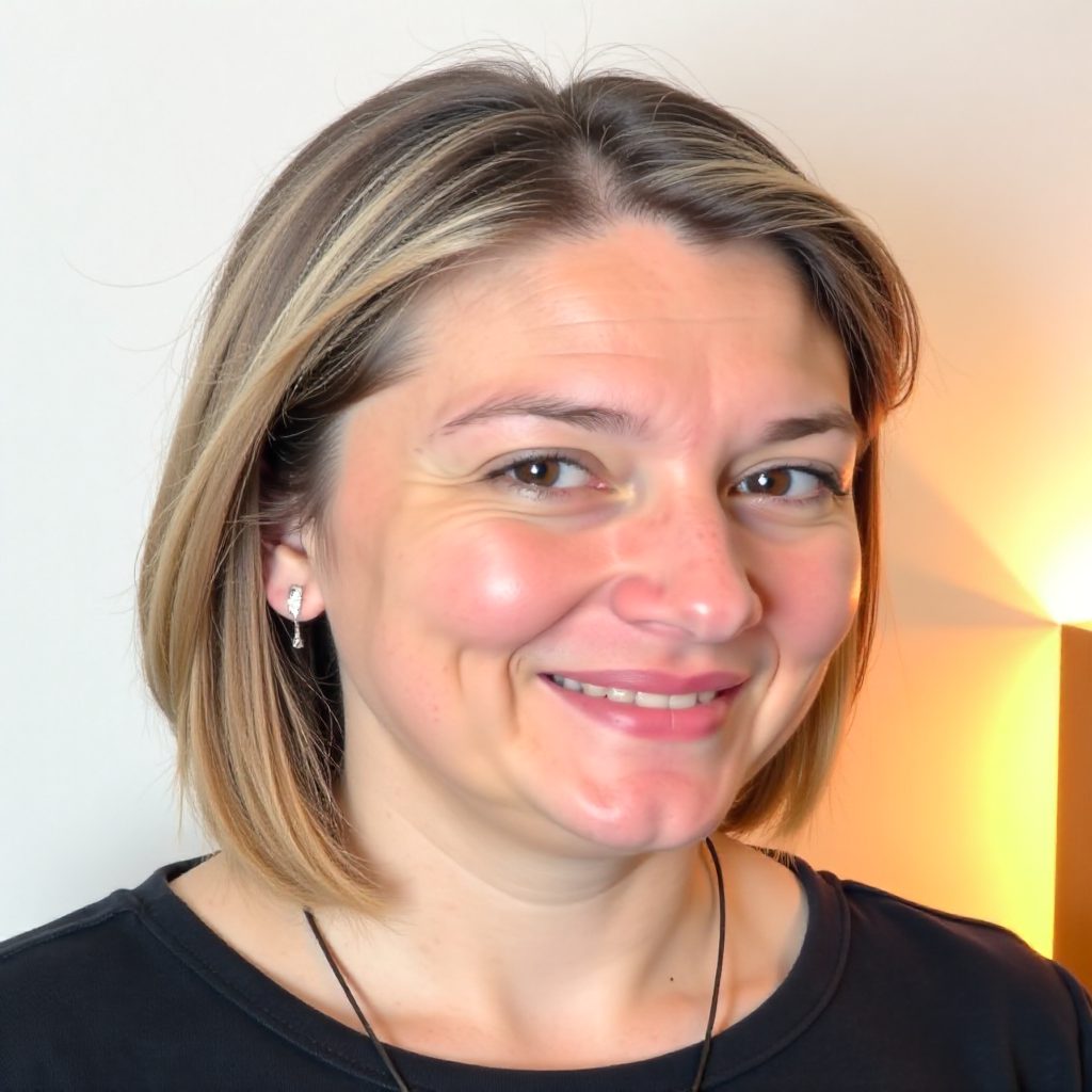 Chin Length Bob with Curtain Bangs