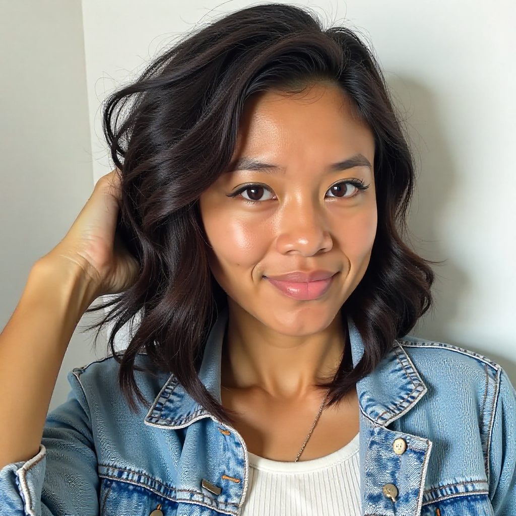 Middle Part Braided Bob Hairstyle
