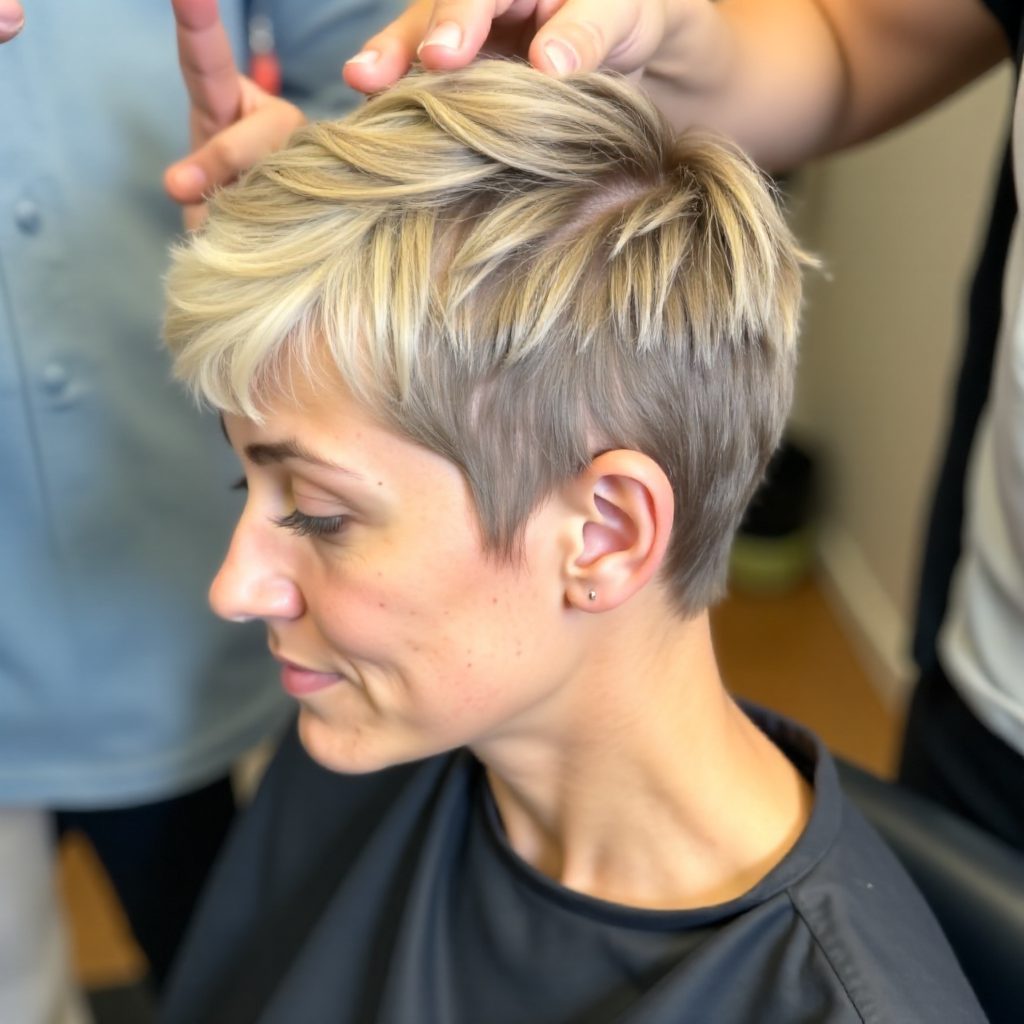 Choppy Textured Pixie for Women Over 40