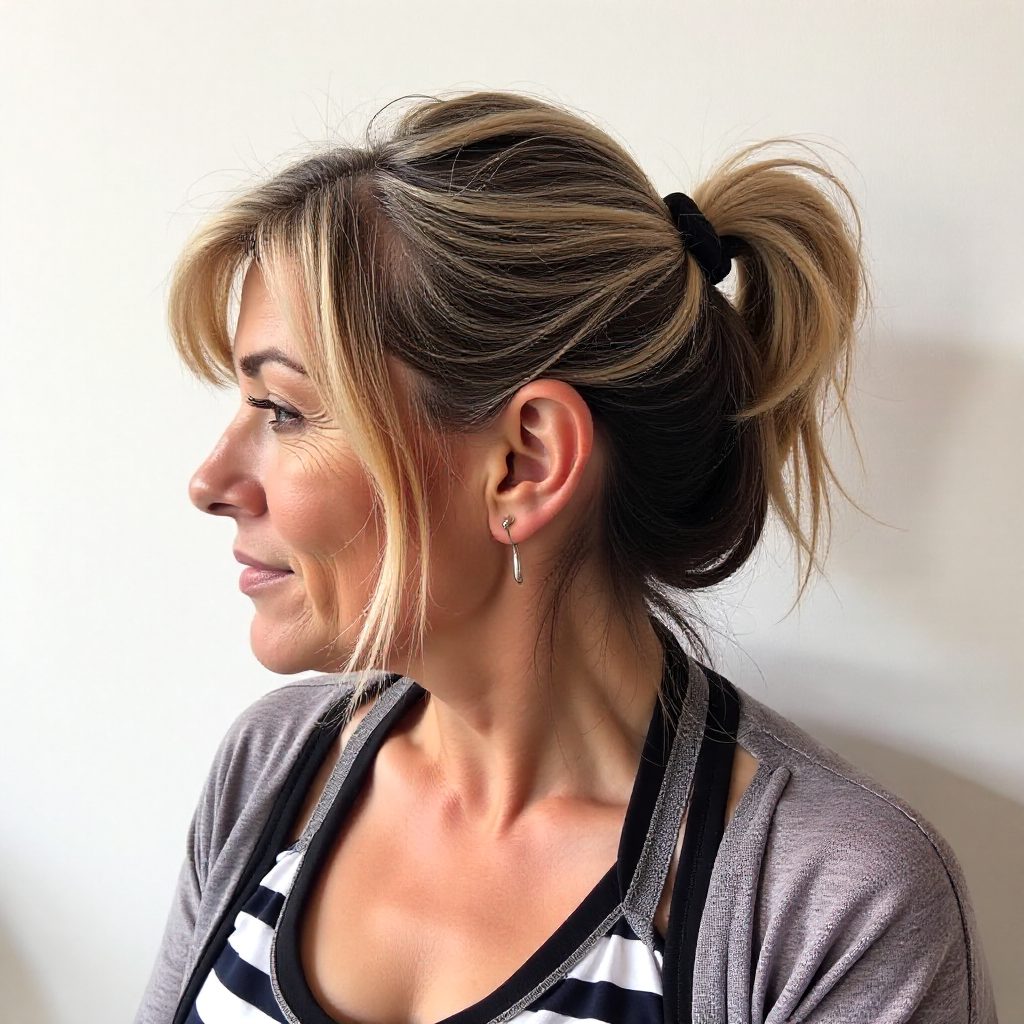 Pixie Bob with Highlights and Side Bangs