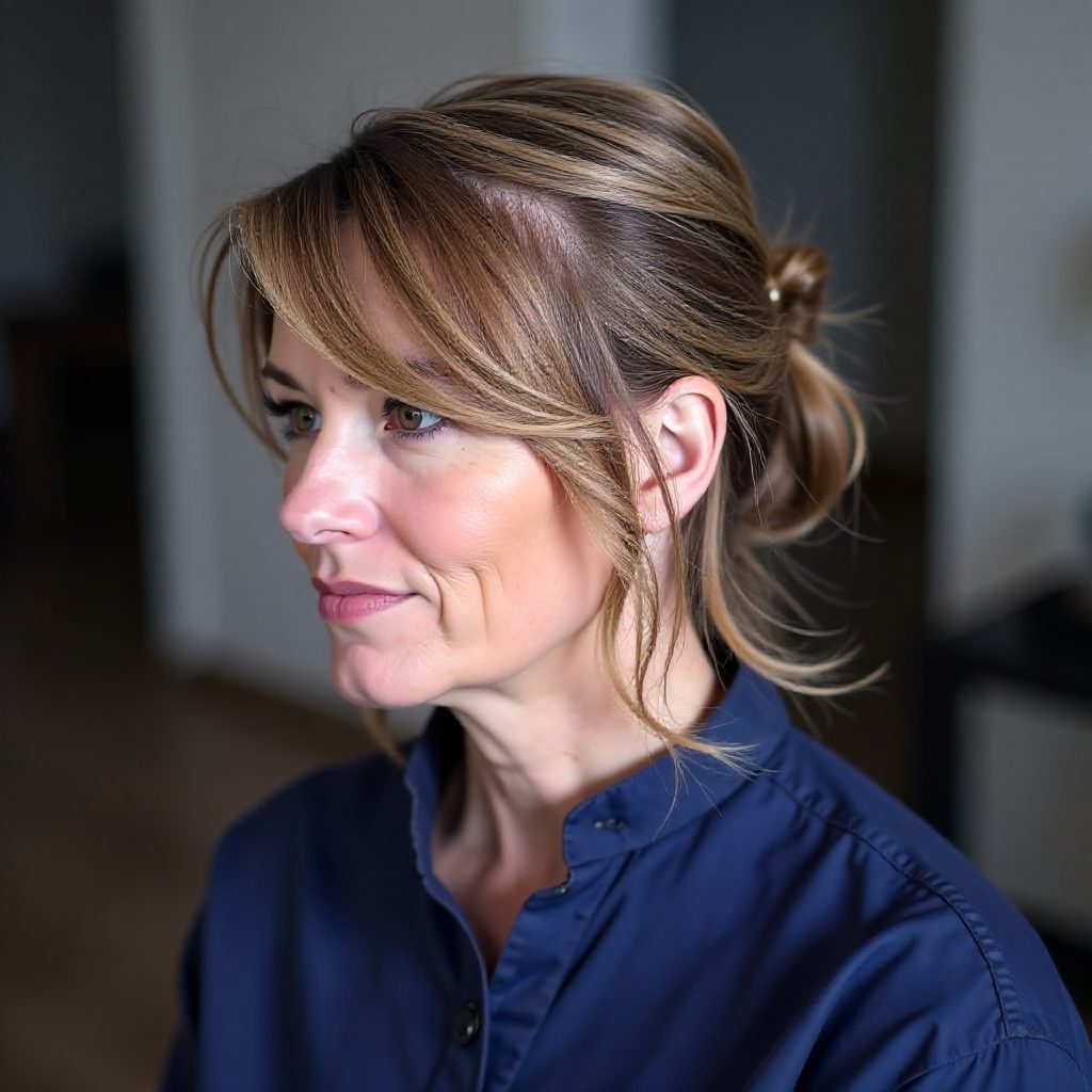 Stacked Bob with Curtain Bangs