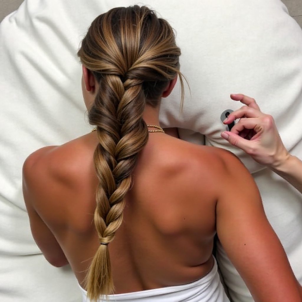 Pull Through Braid on Long Balayaged Hair