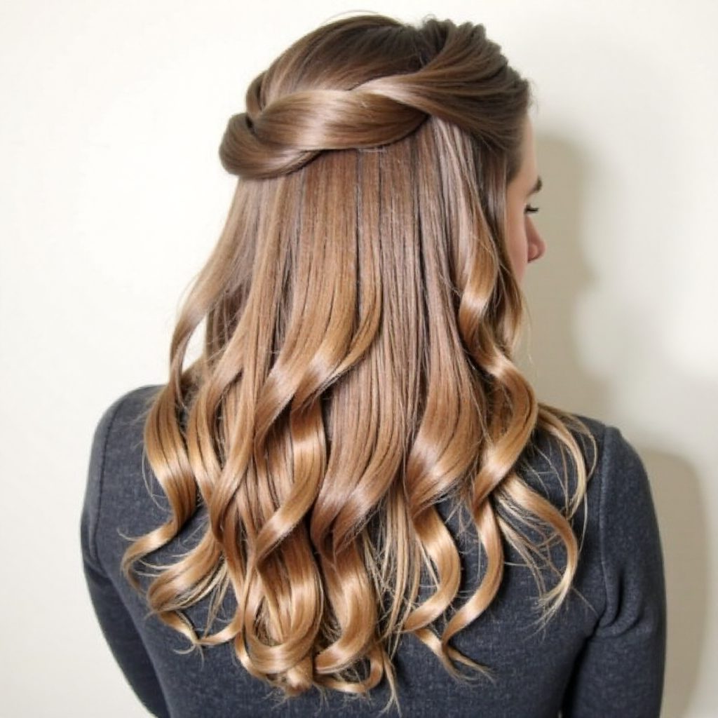 Boho Braided Half Up Half Down Hairstyle