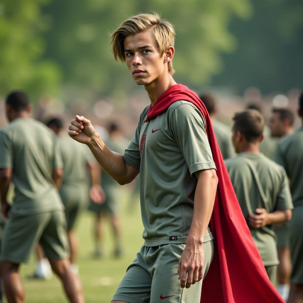 Tousled Blond Thor Locks with Beard