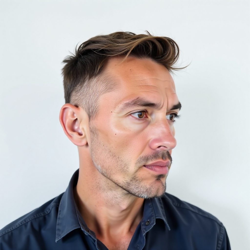 Crew Cut for Men with Big Foreheads