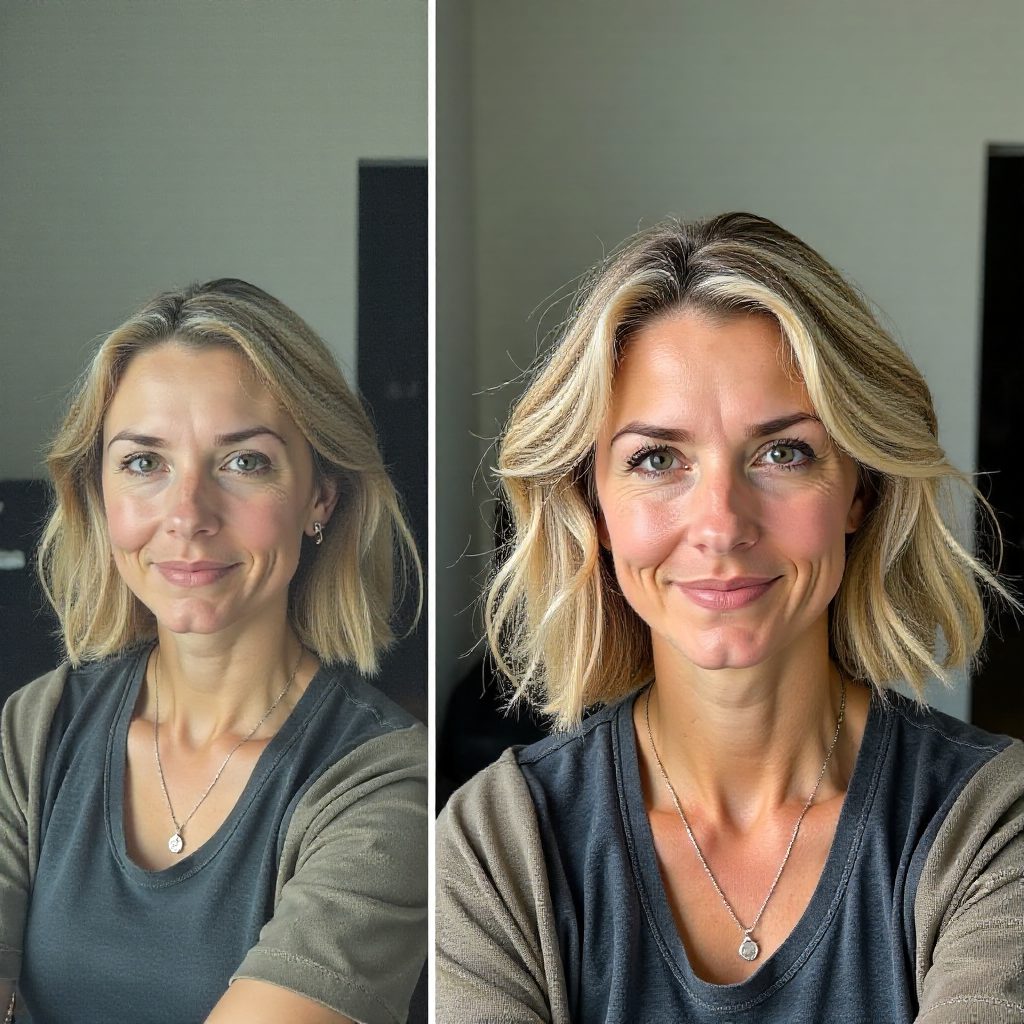 Chic Wavy Hairstyle for Natural Gray Hair