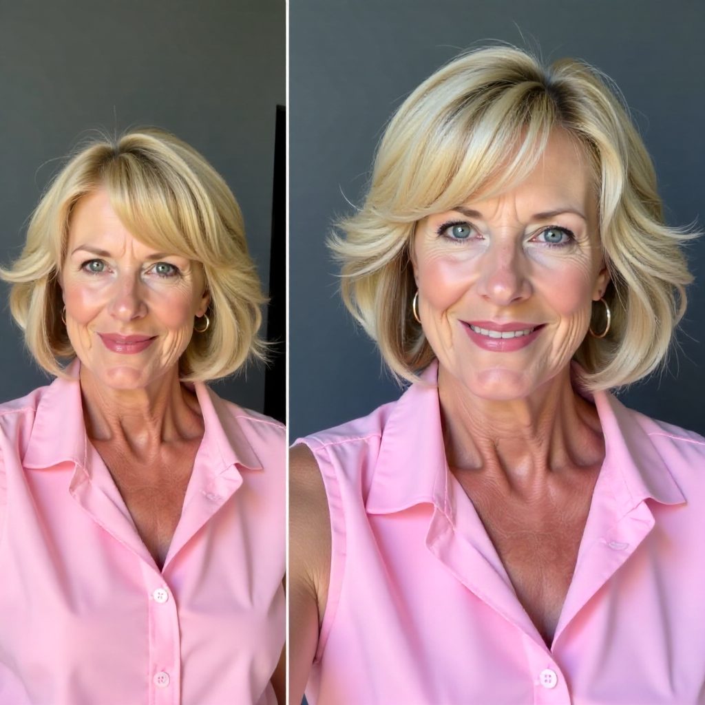 Dimensional Bob with Feathered Layers