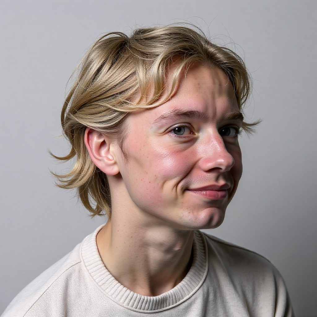 Shaved Sides Blonde Mullet