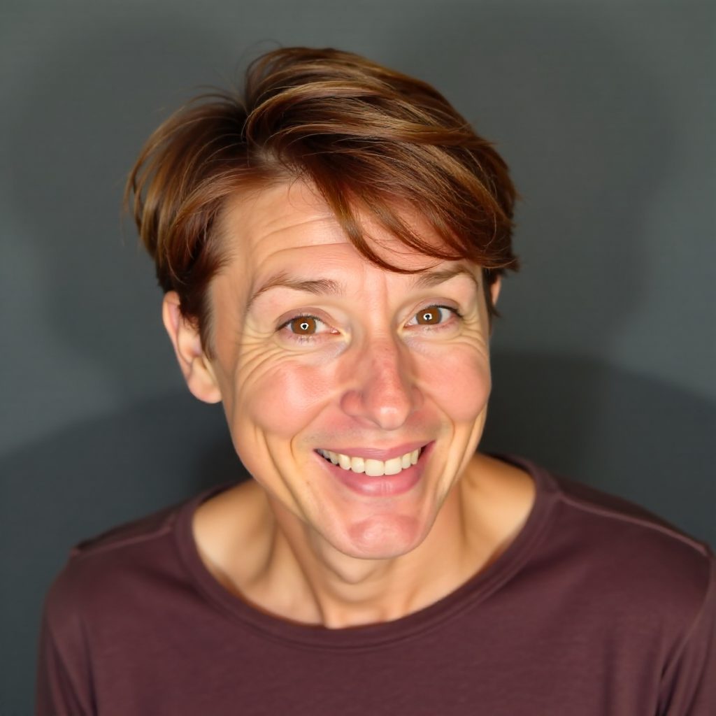 Reddish Brown Pixie with Spiky Layers