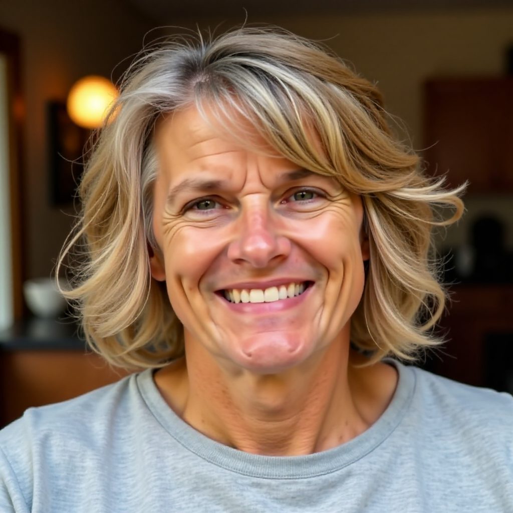 Blonde Short Hairstyle with Framing Bangs for Over 60