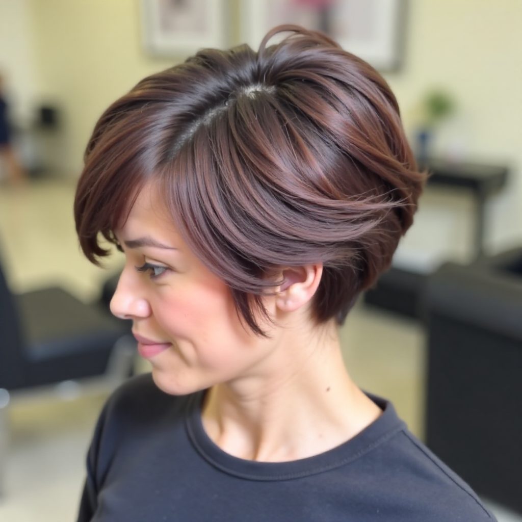 Sleek A Line Pixie Bob for Straight Hair