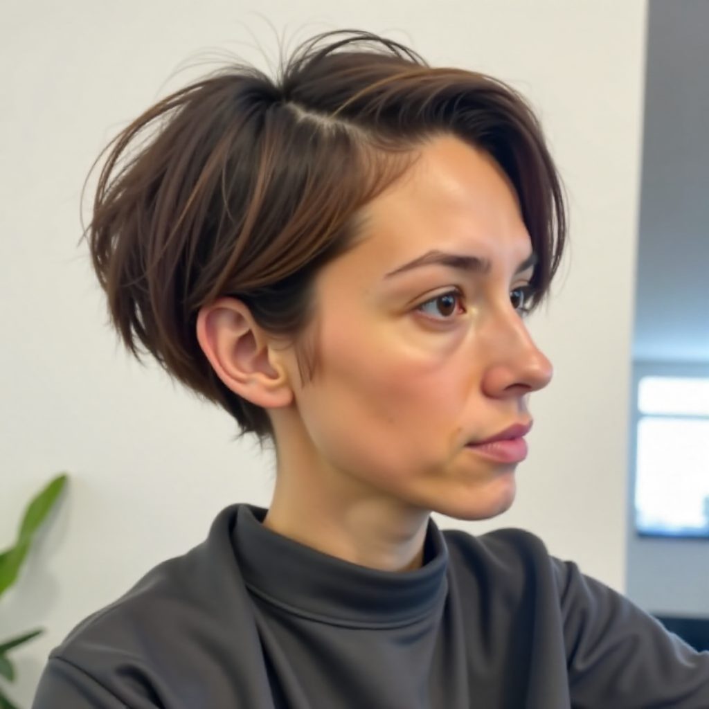 Short Concave Bob for Straight Hair