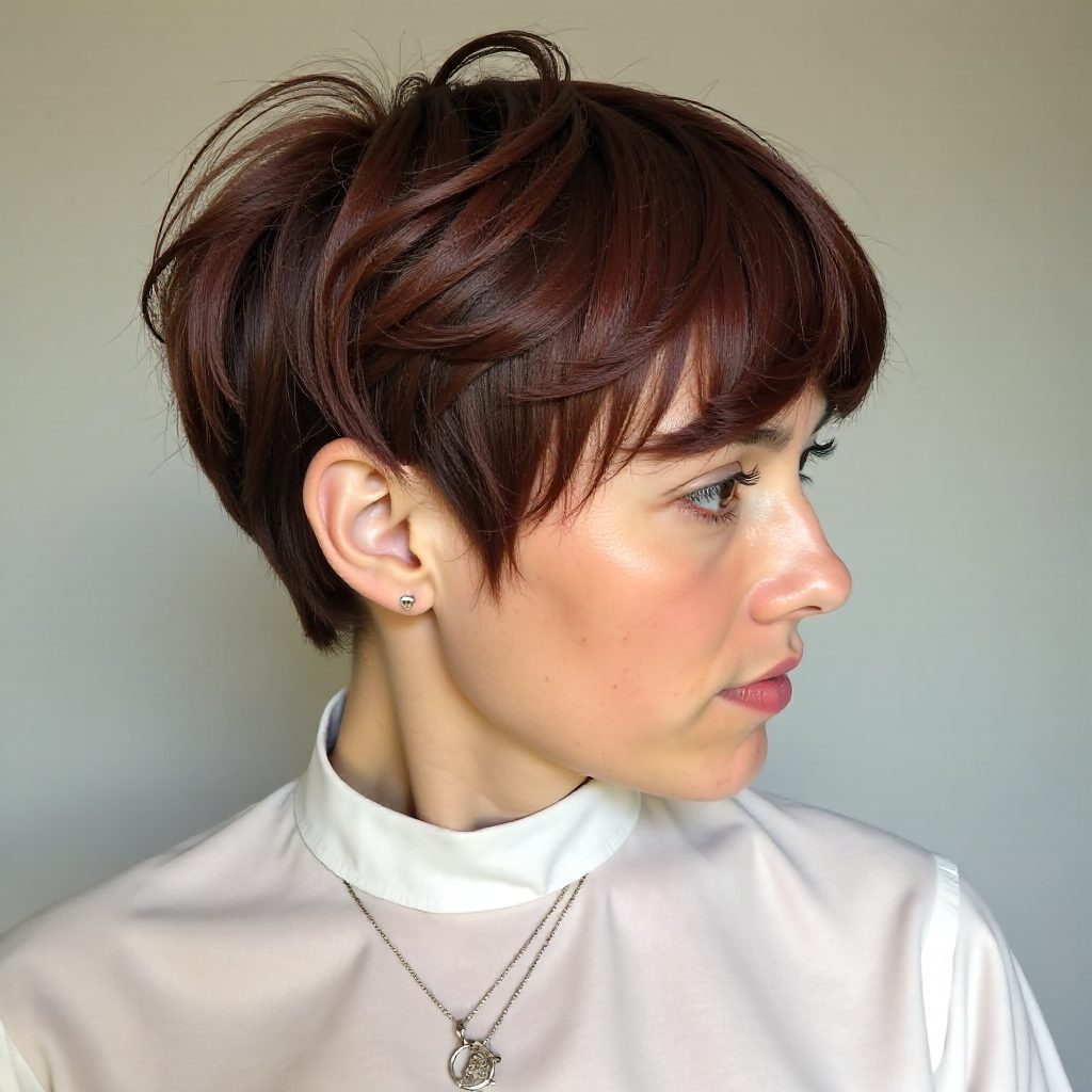 Short Layered Pixie for Curly Hair