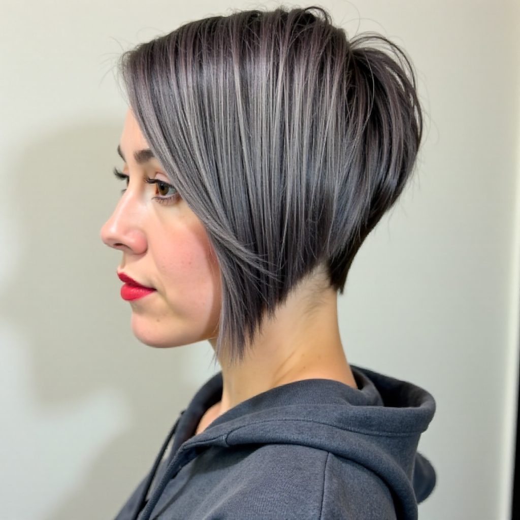 Edgy Razor Cut Long Pixie