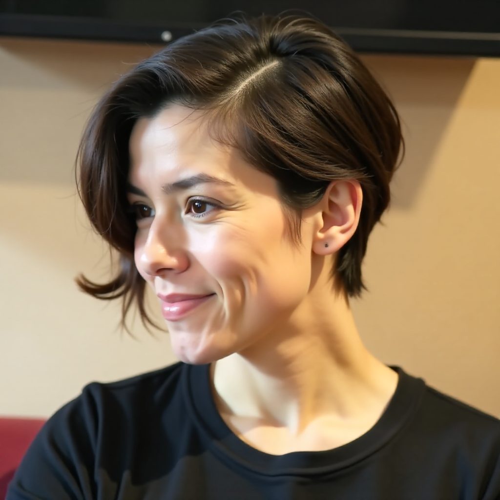Short Asymmetrical Pixie Haircut
