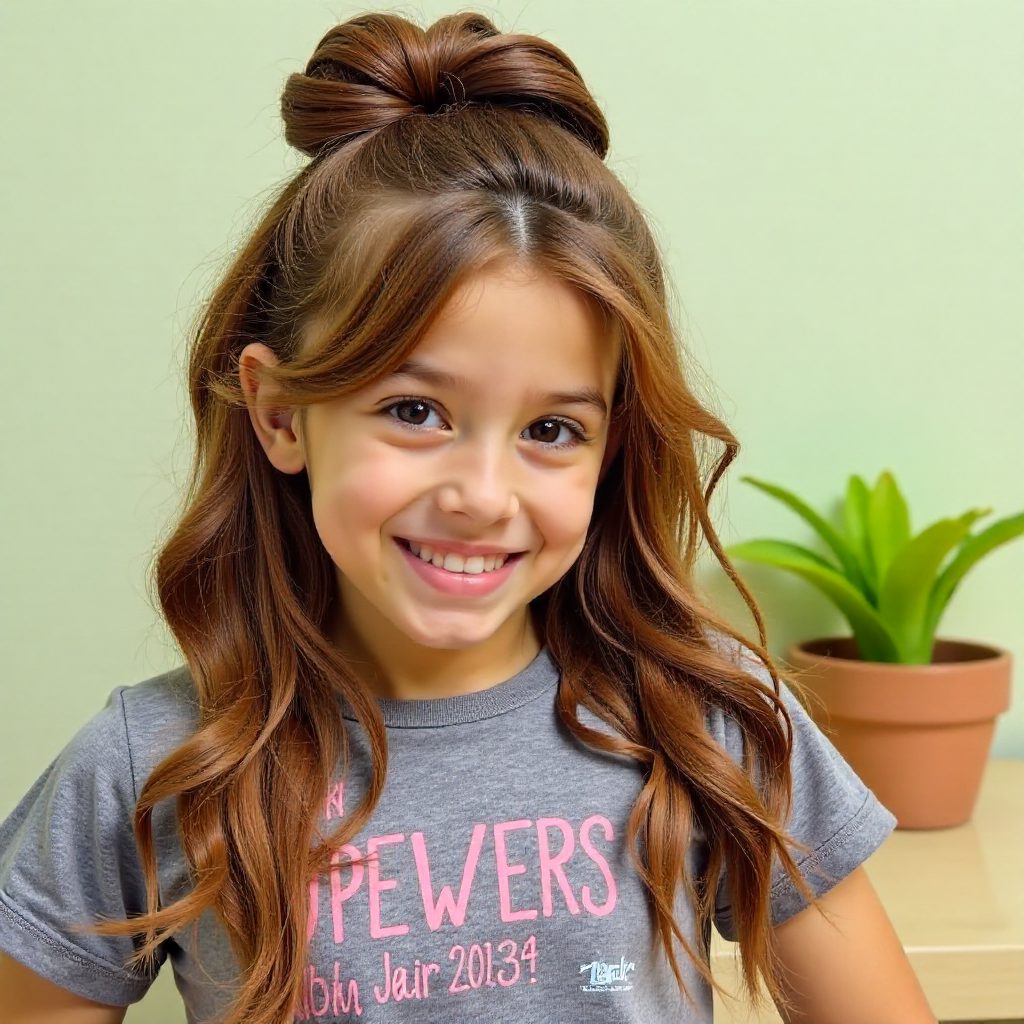 Long Twists with Color Half Updo