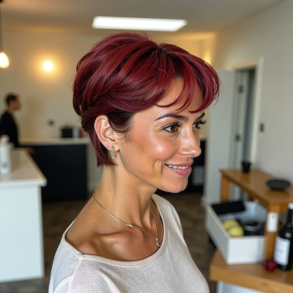 Red Highlights for Thin Black Hair