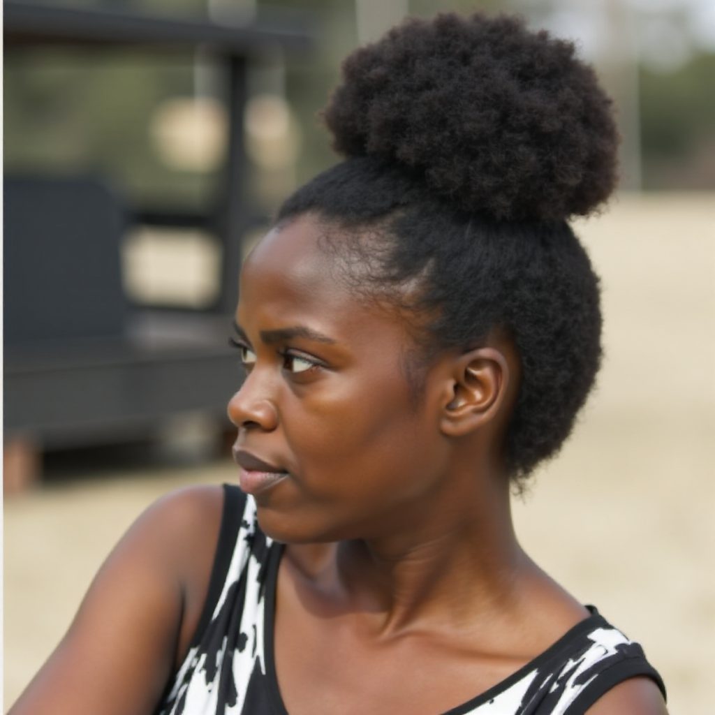 Twists Bun with Face Framing