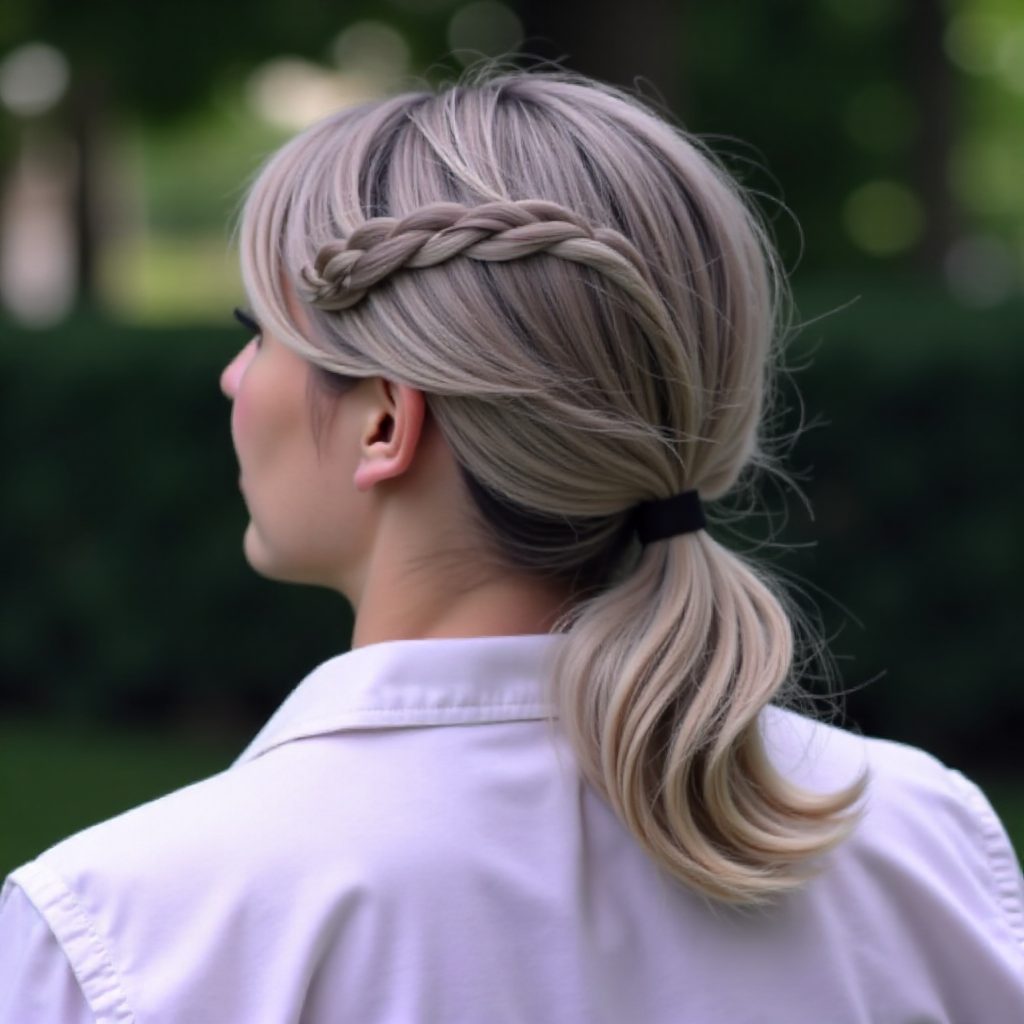 Low Wavy Short Ponytail