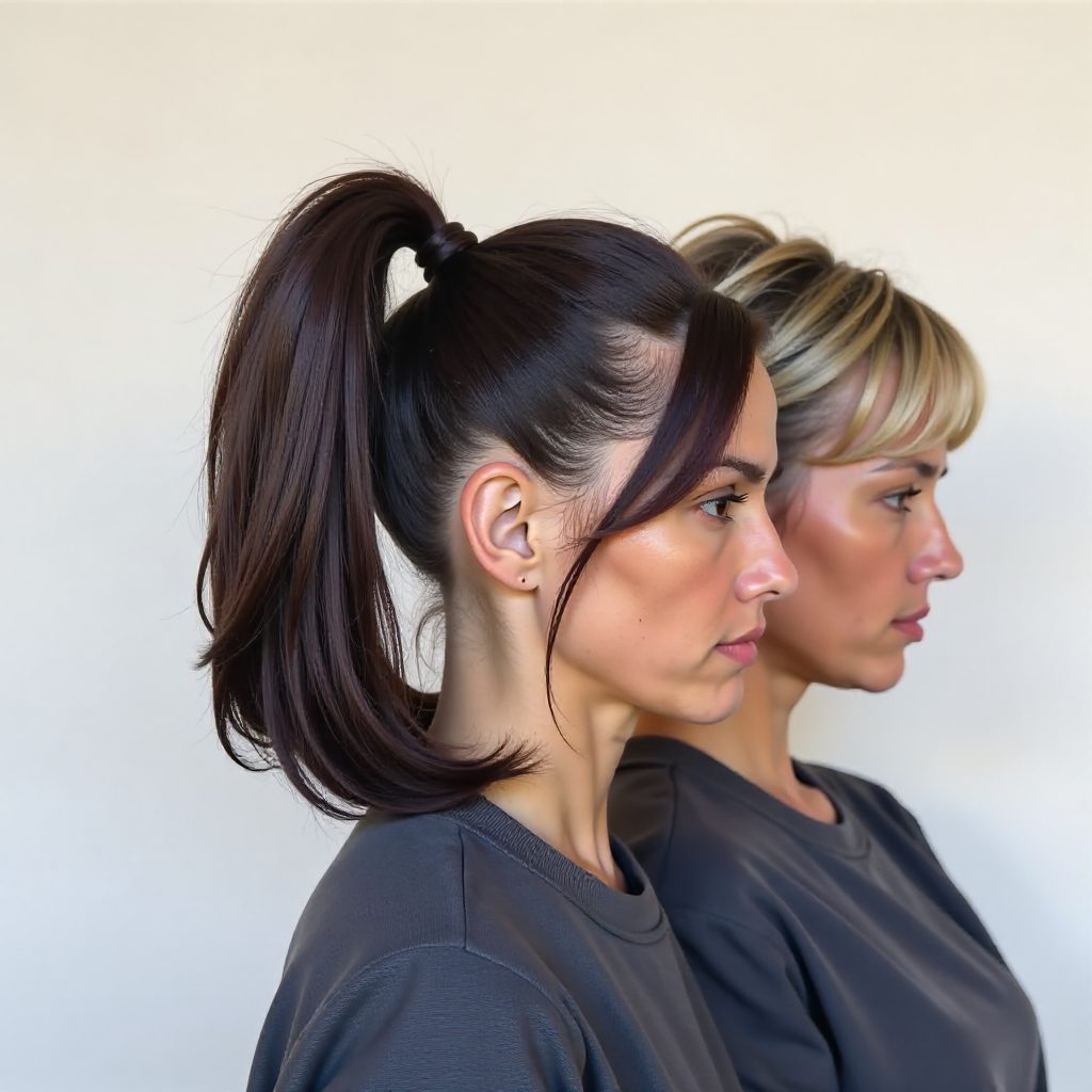 Sleek High Ponytail with Laid Edges