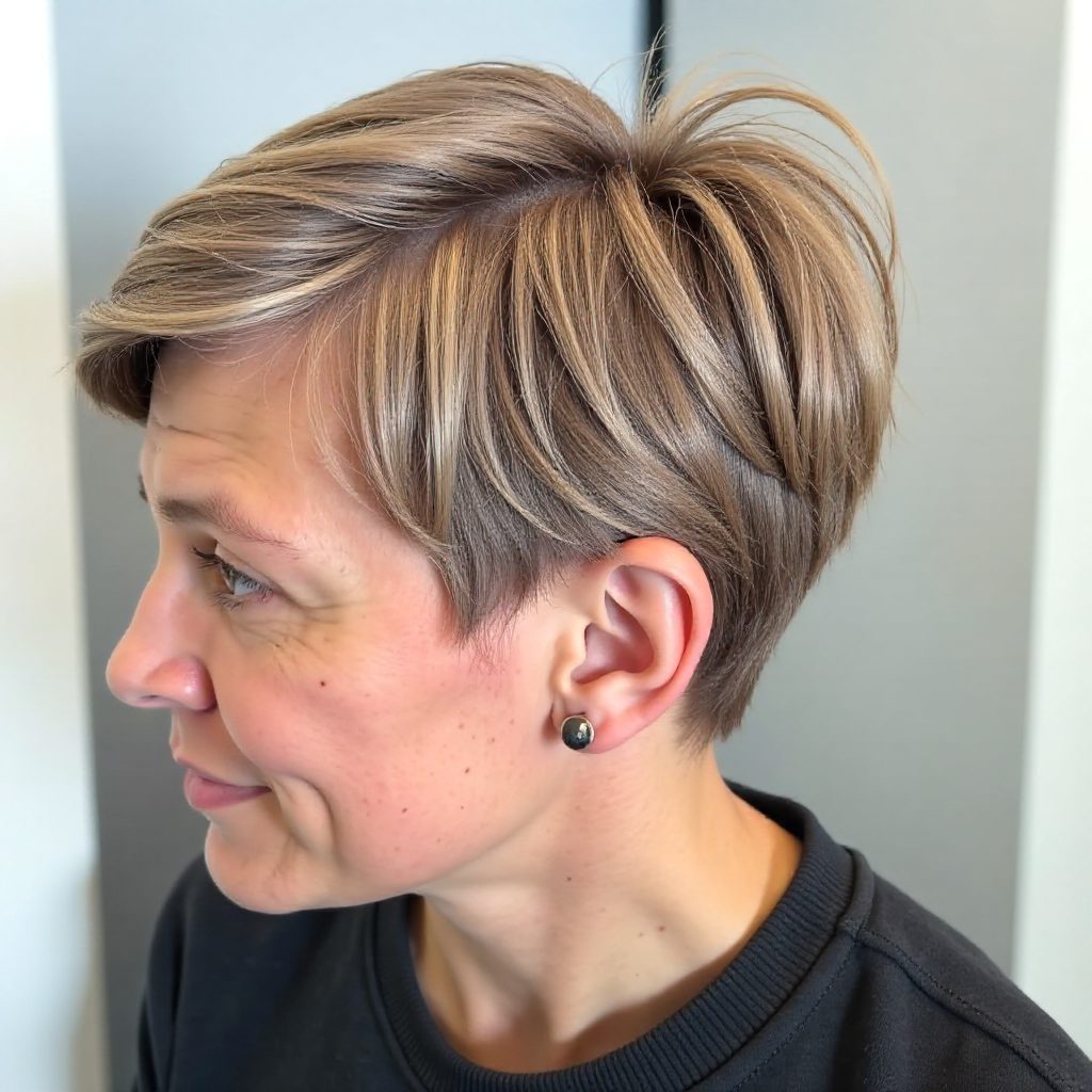 Short Hair with Bangs Over