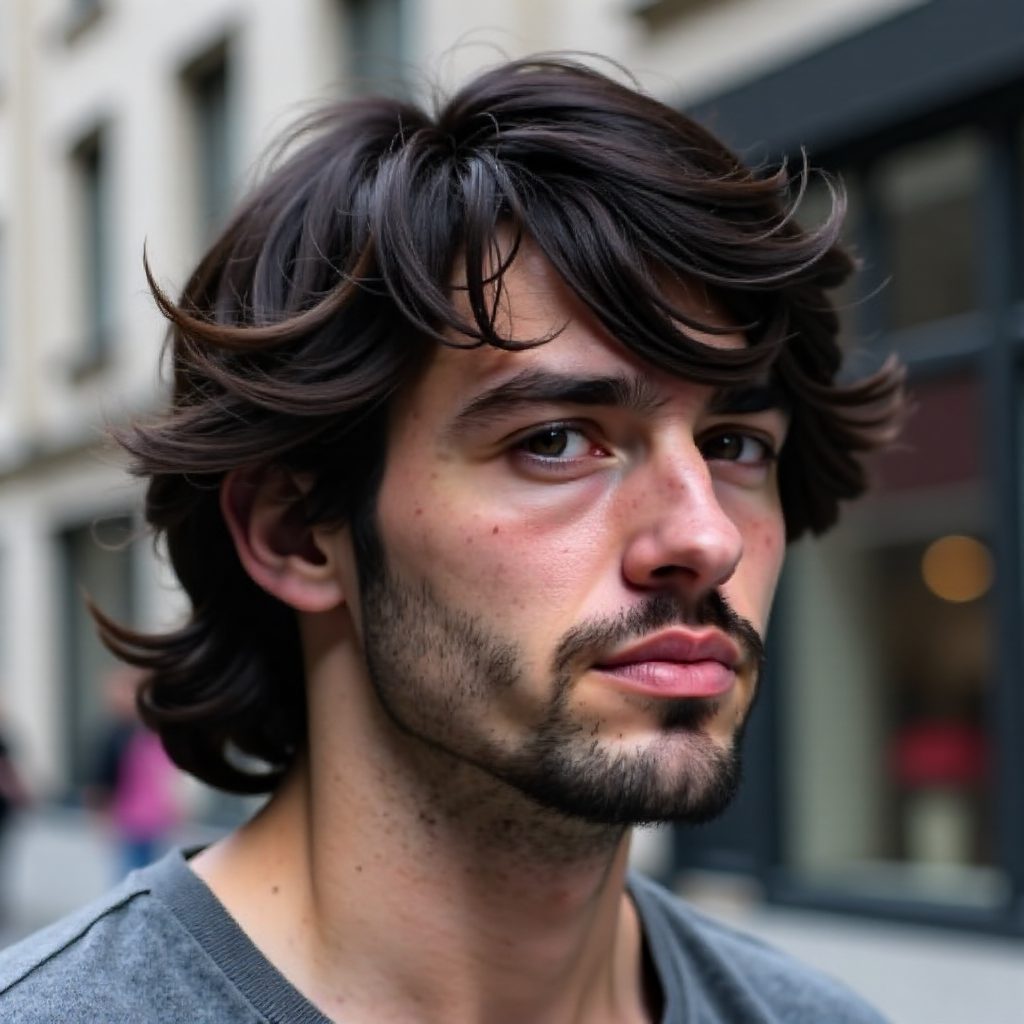 Mens Hairstyle for Long Curly Hair