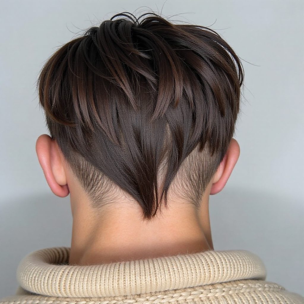 Taper Fade Rat Tail Hairstyle