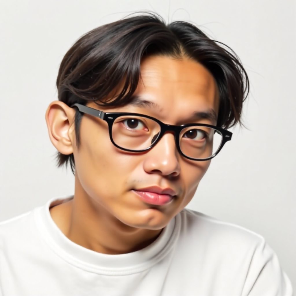 Curtain Bangs for Men with Glasses